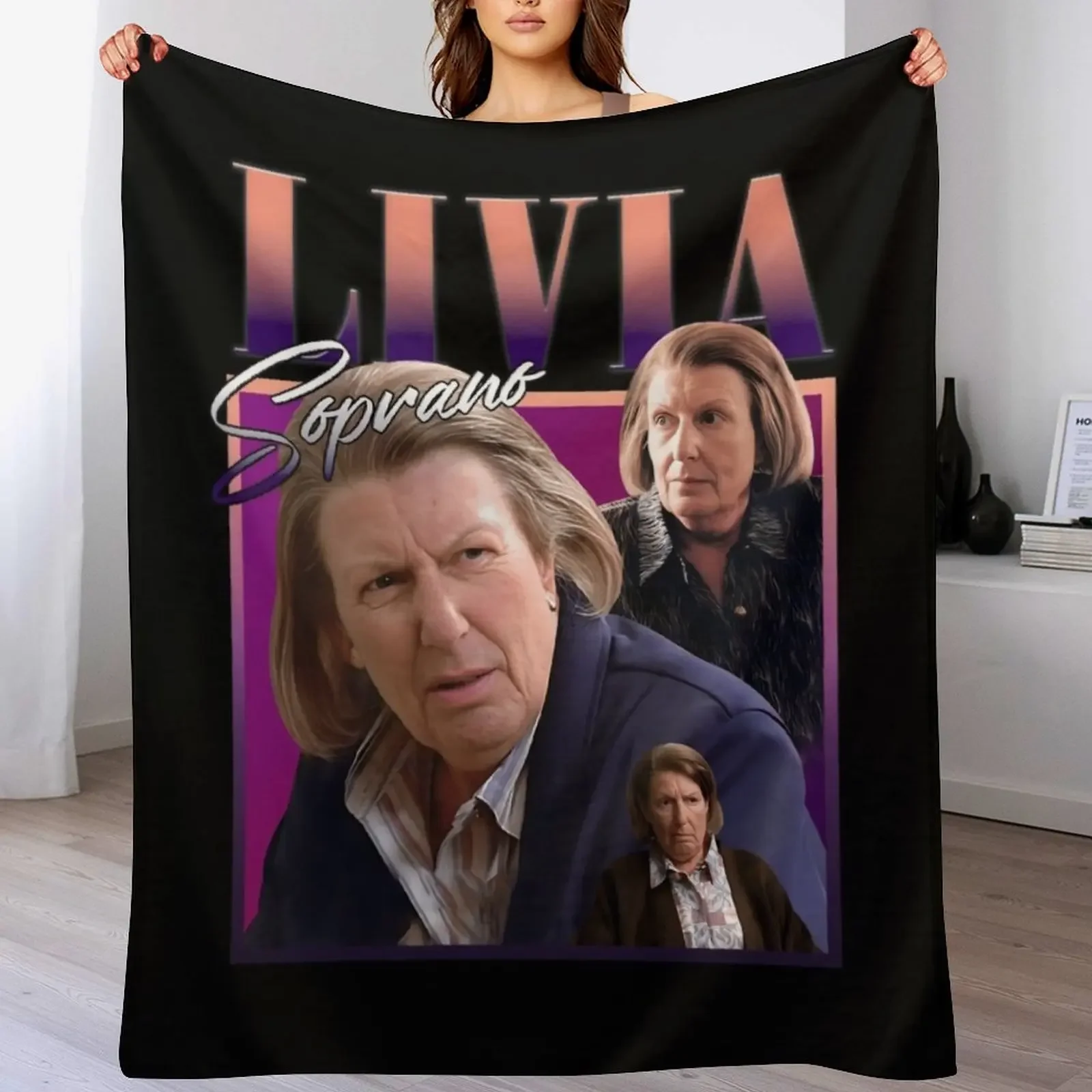 

Livia Soprano Homage Throw Blanket Luxury Thicken Retros Weighted Blankets