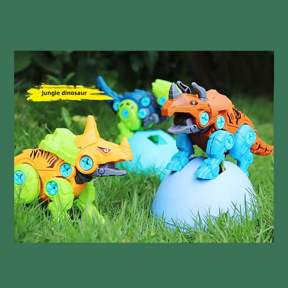 Montage Dinosaurier Modell Spielzeug Kinder Lernspielzeug mit Aufbewahrungsbox Schraube DIY Set für Jungen Geschenk