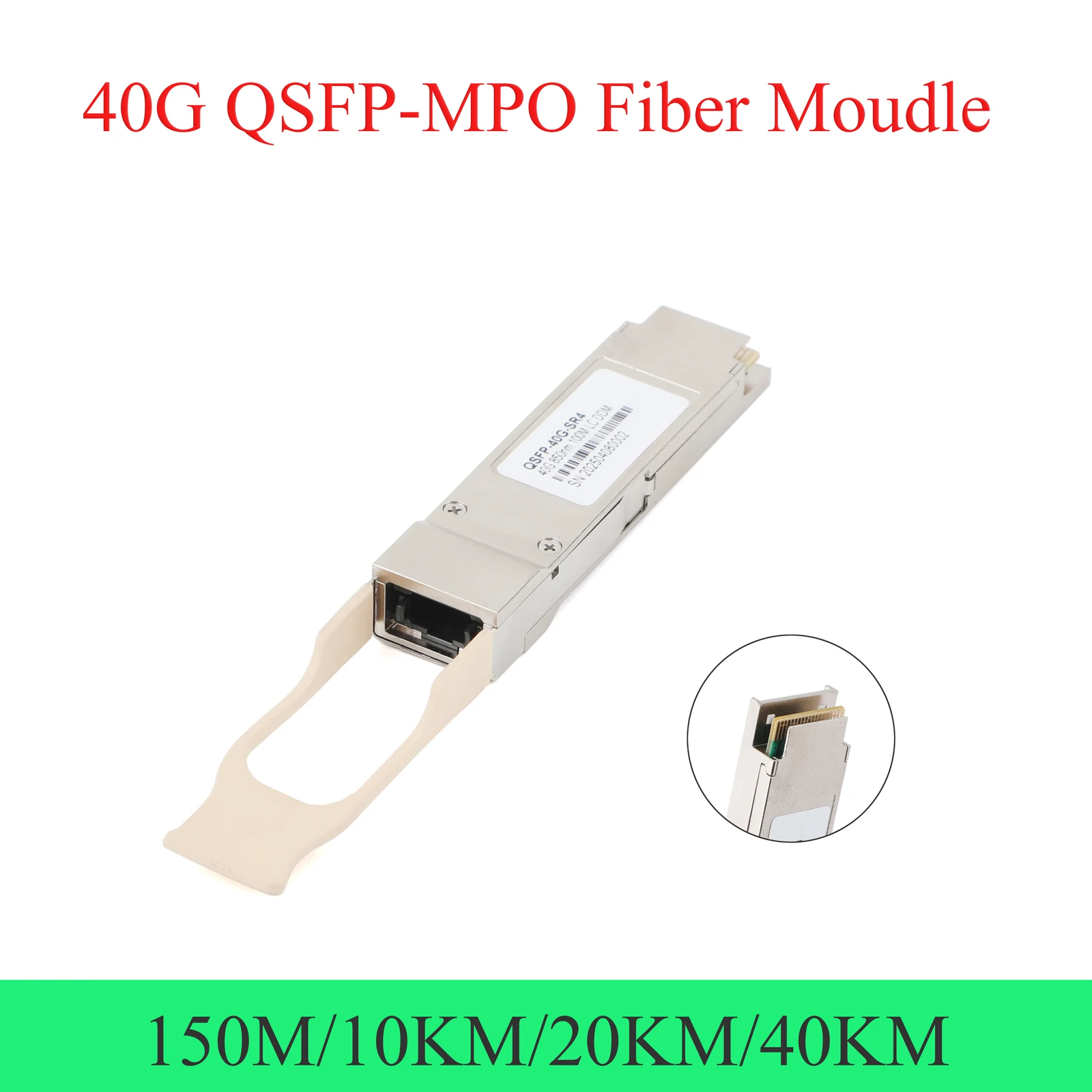 1PCS 40G QSFP Fiber Transceiver Module SR4/LR4/ER4 850nm Multimode 1310nm Singlemode MPO for Cisco Mikrotik Ethernet Switch