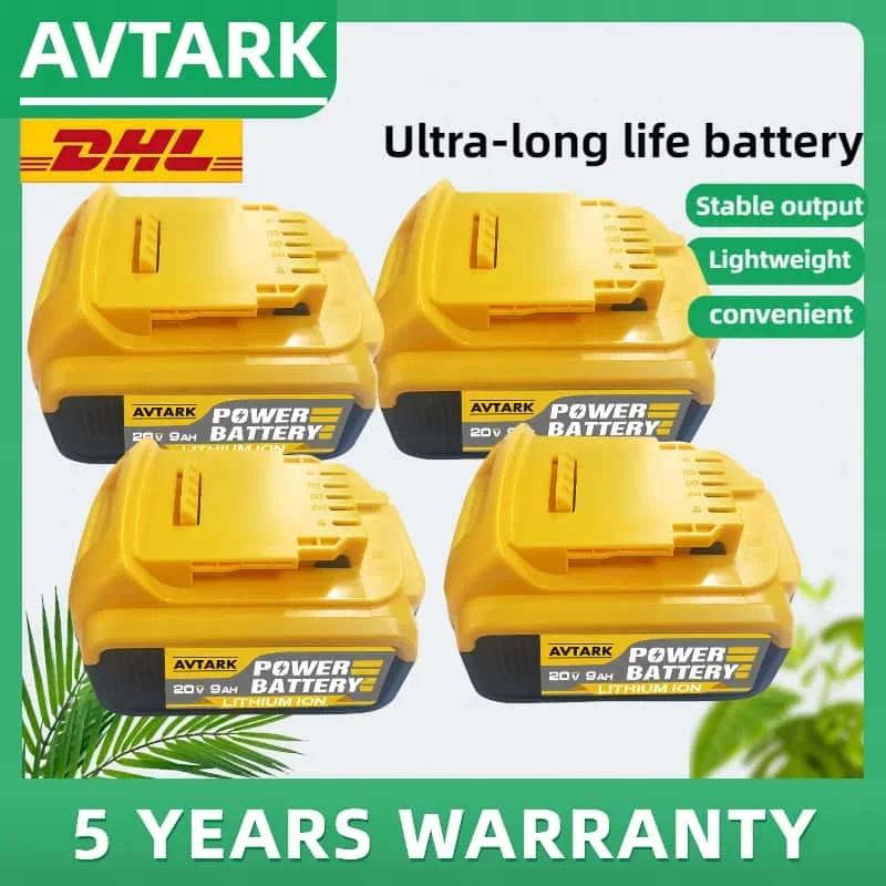 

For DeWalt 9Ah 20V DCB203 Li ion Battery Replacement 18v 20Volt Max Lithium Ion Batteries DCB206 DCB205 DCB204 DCB200Power Tools