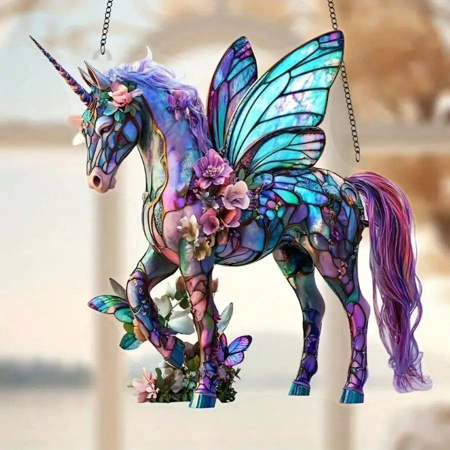 1PCS Unicorn Butterfly Fairy Garden Decoration Pendant Mysterious Fantasy Gift Enchanting Home Decoration Room Decoration