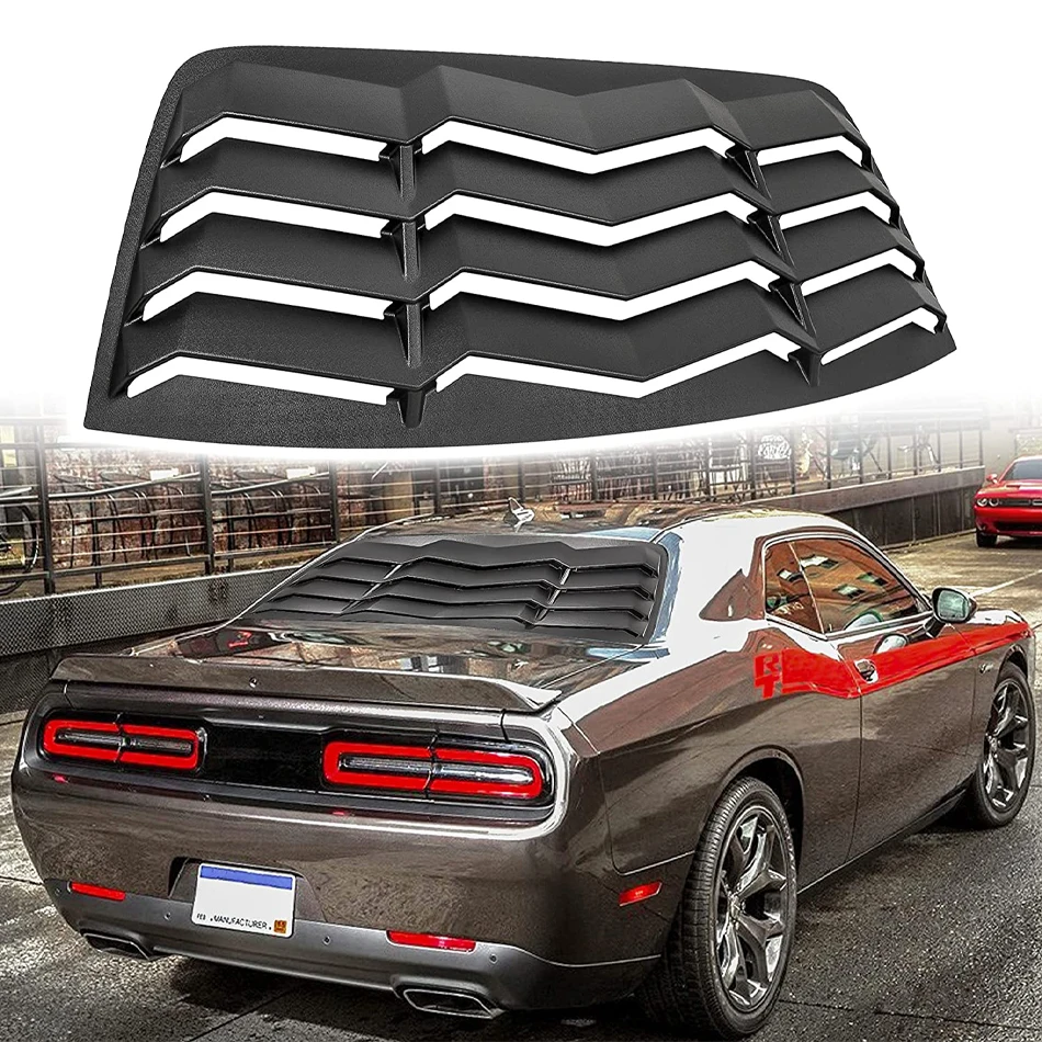 

TML Rear Window Louver Rear Windshield Sun Shade Cover for Dodge Challenger 2008-2023 in GT Lambo Style ABS Matte Black