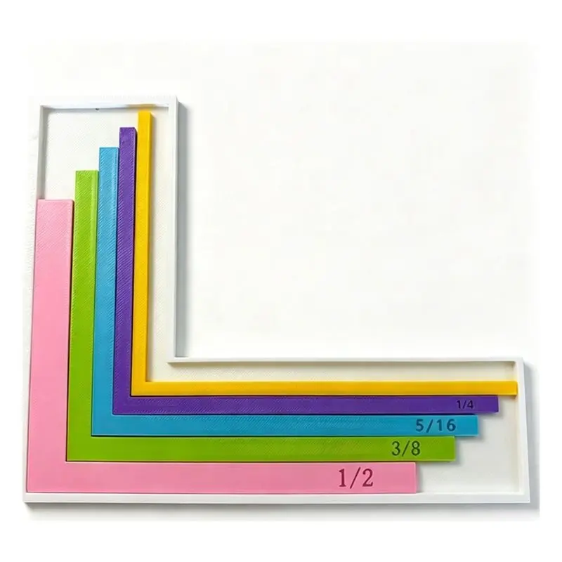 PHFU-Paper Crafting Alignment Guide Set, 5 Pcs Color Coded Size Tabs For Card Making, Scrapbooking, DIY Paper Projects