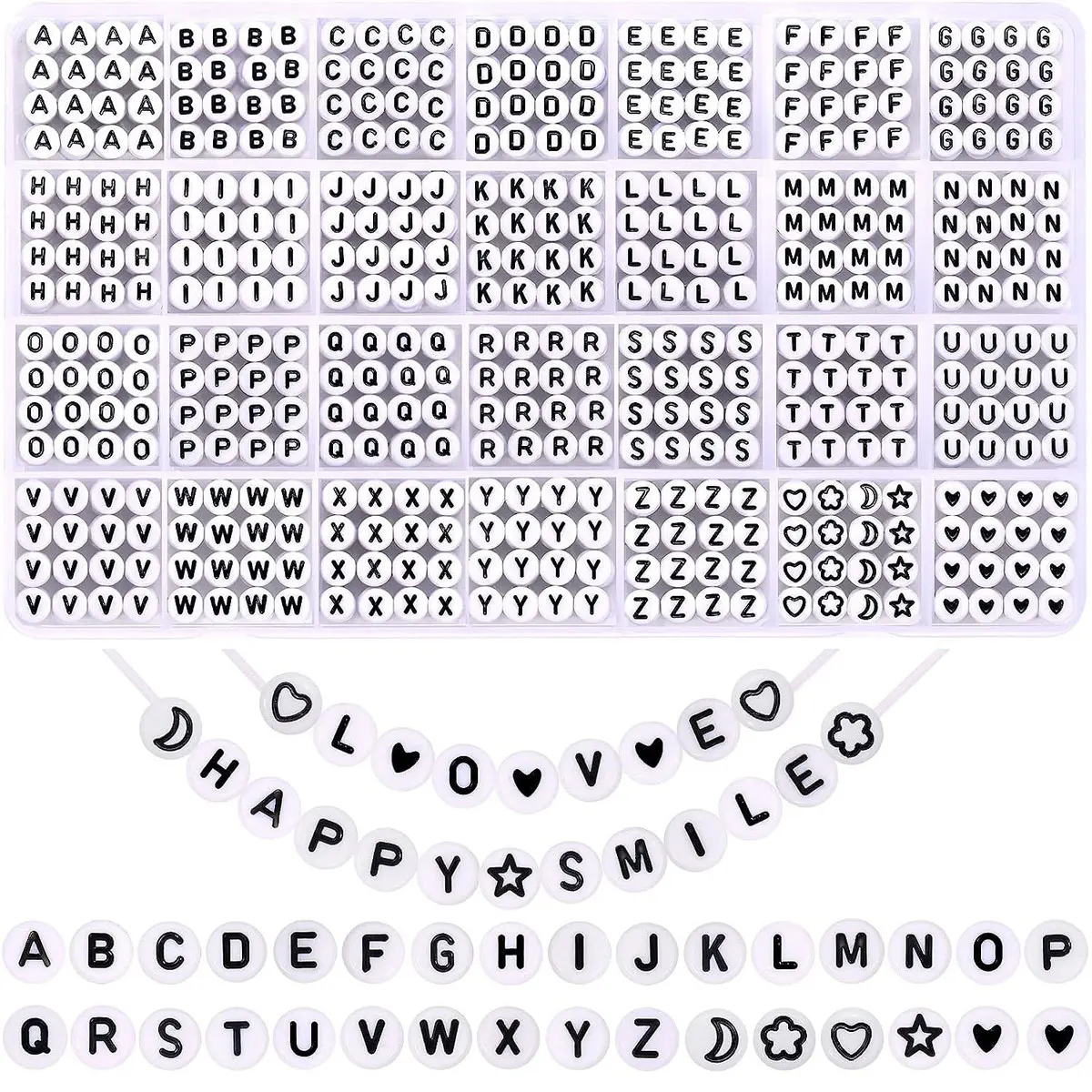 

1400 шт. круглые буквы для изготовления ювелирных изделий, 31 стиль, Белый Алфавит A- Z, наборы акриловых бусин, бусины в форме сердца для изготовления браслетов