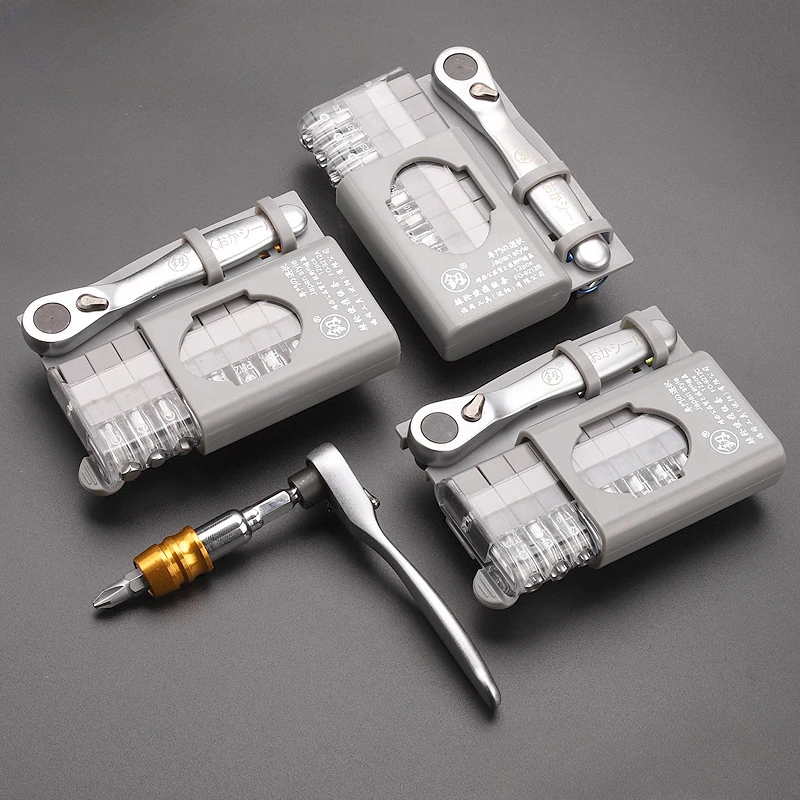 Ratchet Screwdriver Positive Negative Screwdriver Head Combination Set Multi-specification Detachable Repair Tool Hand Tools