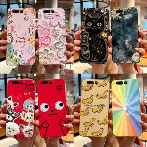 Case For Huawei P10 P 10 Lite P10 Plus Phone Cover Cute Cat Cartoon Puppy Dog Soft TPU Capa Coque Funda For Huawei P10 Lite Plus