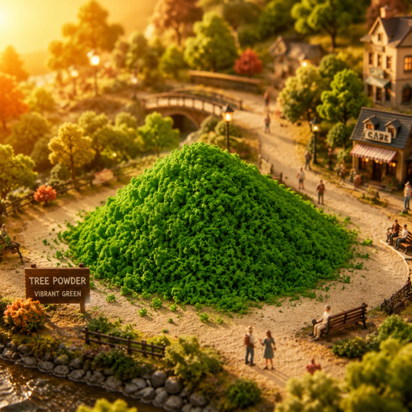 

30 Grams Model Tree Powder Realistic Texture Miniature Tree Flock Granular Scenery Powder Easy to Apply Static Grass Versatile