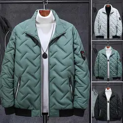 Chaqueta Bomber acolchada de algodón para hombre, abrigo cálido informal, ropa de calle coreana, ropa de moda, otoño e invierno, 2023