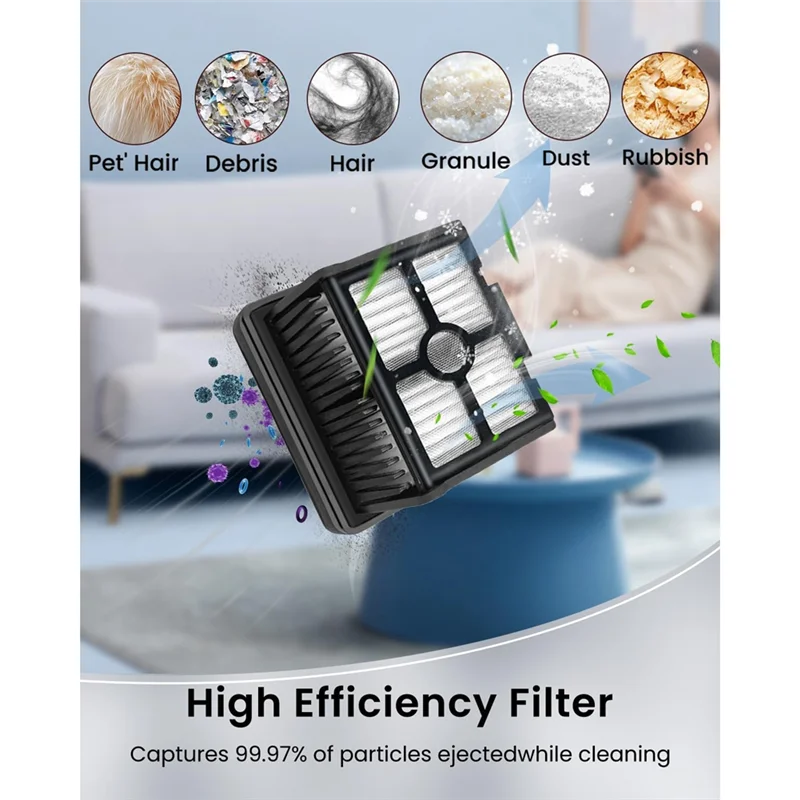 A86I-مرشحات HEPA الأساسية وبكرات الفرشاة لـ Dreame H12 Pro، H12 Dual، H13 Pro ترقيات المكنسة الكهربائية الرطبة والجافة