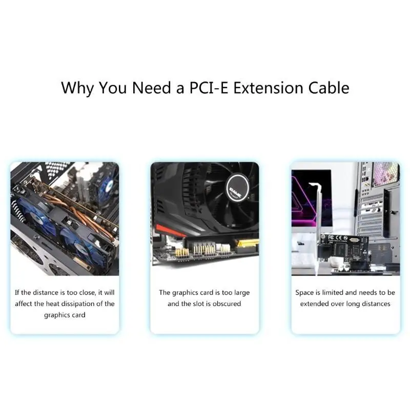 

R53C PCIE Extension Cable High Speed USB3.0 PCIe3.0 Extension Cable 8Gbps PCIExpress 1X Risers Card