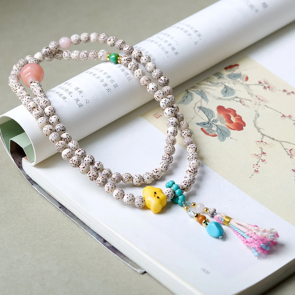 

Star Moon Bodhi Multi-Circle Bracelet Original Artisan Root-Style Cloud-Patterned Chinese Bodhi Root Gourd Bead Bracelet