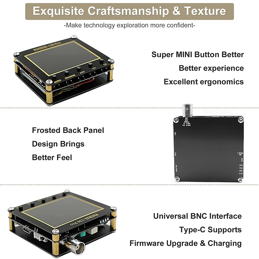 

ABKJ-LCD Handheld Digital Oscilloscope Kit - 200Khz Digital Oscilloscopes Portable 2.5Ms/S Sampling Rate, 80Khz Pwm, Trigger