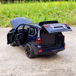 1:32 Alloy LX570 Car Model Diecast Metal Toy With Sound Light Pull Back Simulation Car 6 open Doors For Kids Gift Vehicles