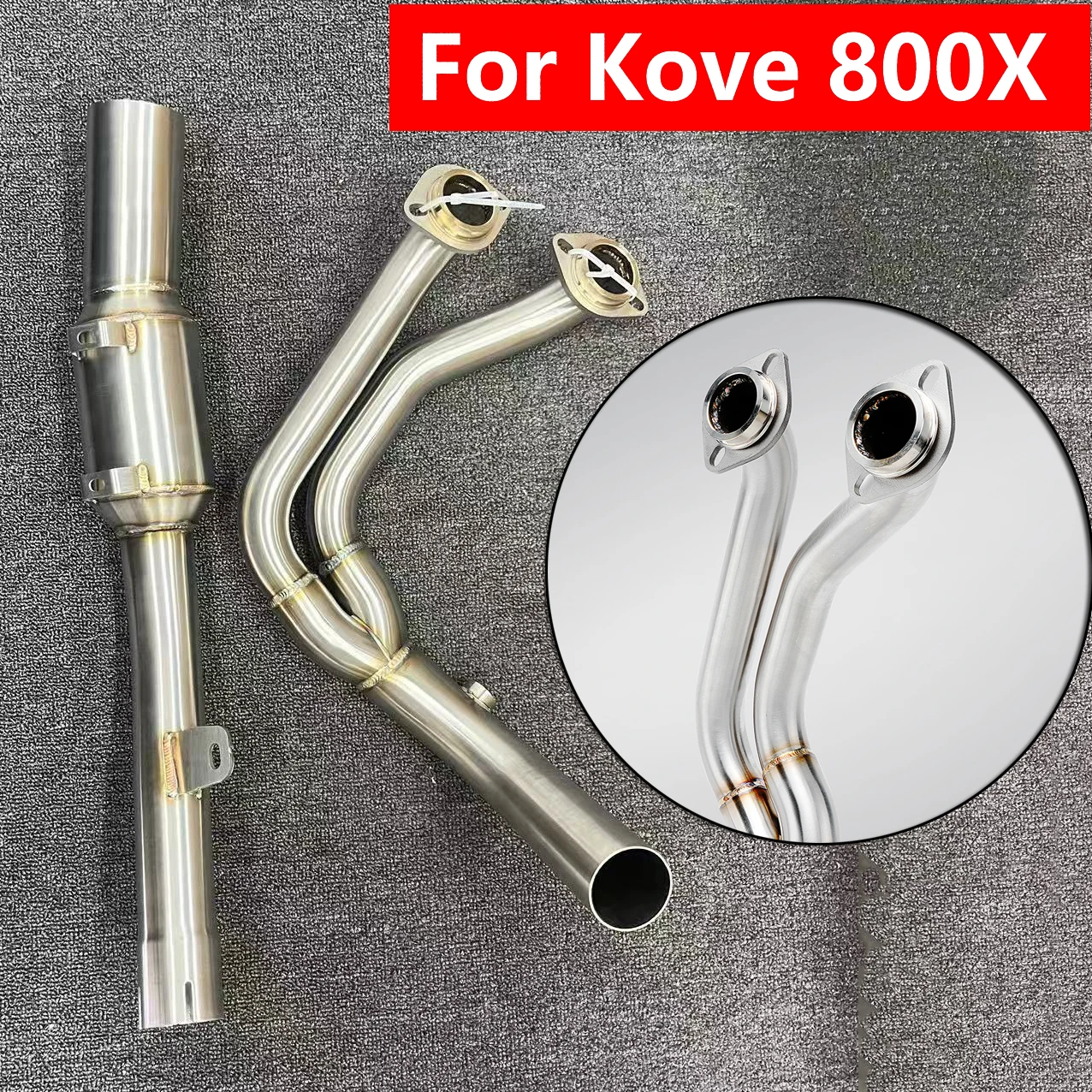 

Мотоциклетная выхлопная труба без шнуровки Escape Moto, передняя звено, подходит для оригинального глушителя для Kove 800X Adventure RALLY Pro 2023 2024