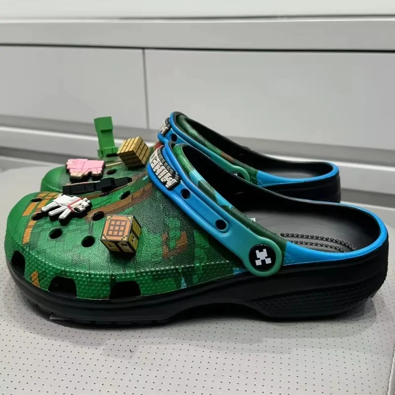 

New My World Anime Game Children Adult 3d Home Beach Shoes Summer Slippers Hole Sandals Slippers Eva Sandals For Kids Gift
