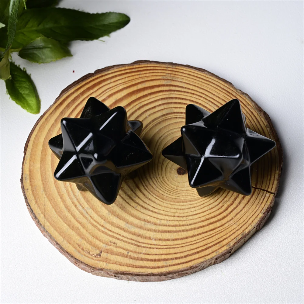 

1pc Obsidian Merkaba, Crystals for Spiritual Growth, Rustic & Earthy Home Decor Gift, Crystal Collectible, Holidays Gift