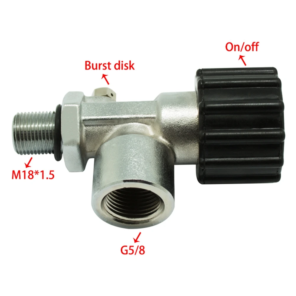 Válvula de mergulho pcp m18x1.5 30mpa, adaptador de recarga de estação de enchimento de ar para cilindro de oxigênio de fibra de carbono, ao ar livre
