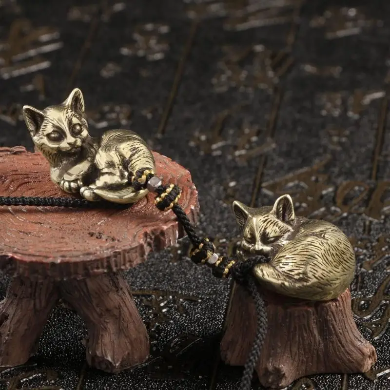  Decorative Animal Figurine Teas Pet Miniature Cats Sculpture for Car Interior and Desk Decoration Desktop Ornament