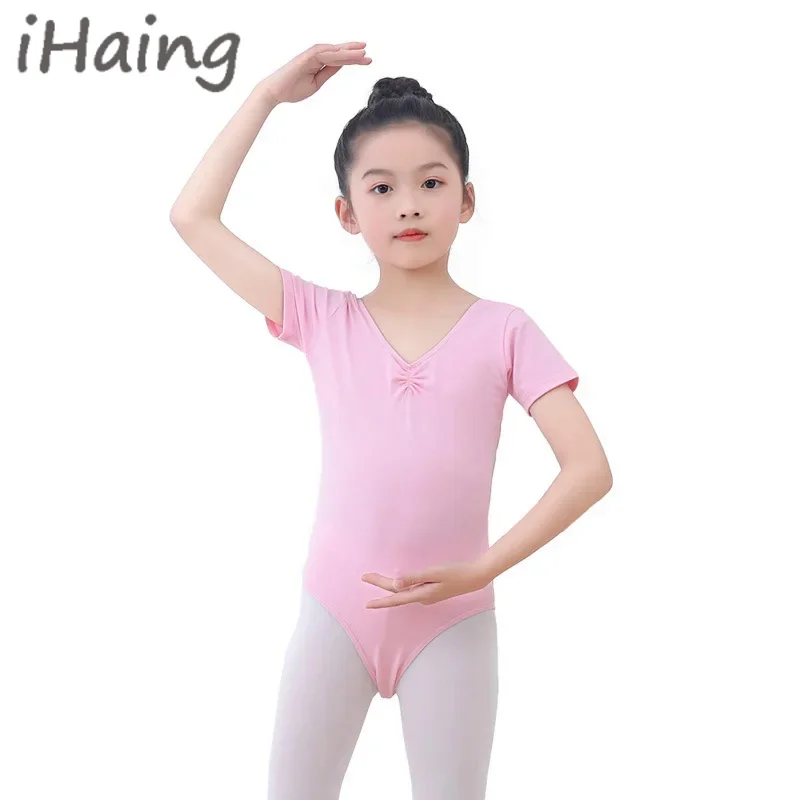 

Girl Ballet Dance Leotard Girls Solid Long Sleeve Gymnastics Dance Bodysuit for Kids Balleina Training Yoga Tap Jazz Costumes