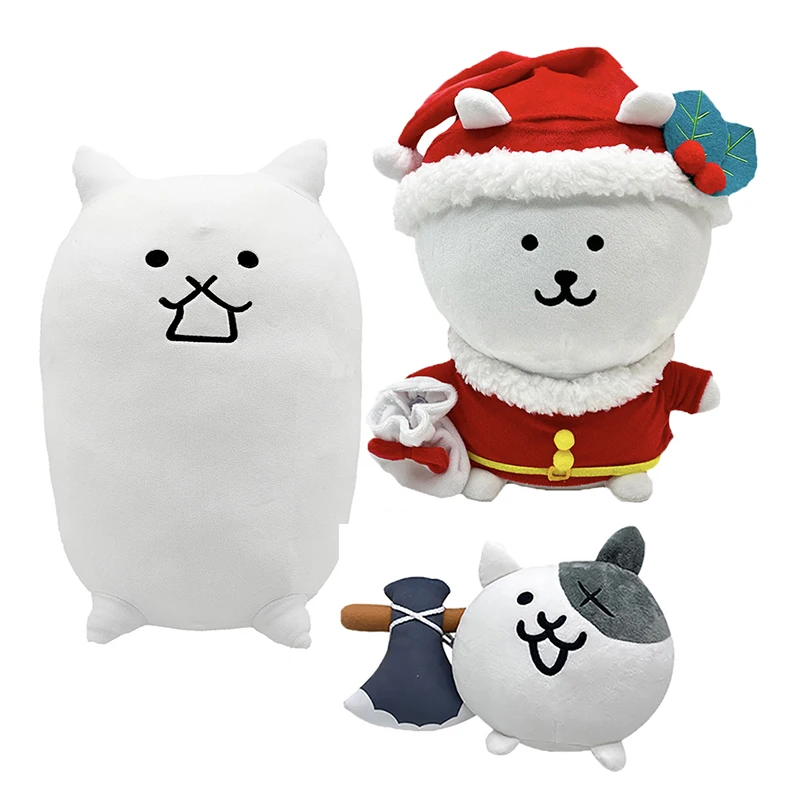 Dibujos animados Nyanko gran guerra muñeco de peluche Anime animales batalla gatos peluche juguetes para niños regalos de navidad y cumpleaños