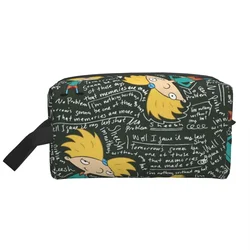 Travel Hey Arnold Anime Animation Toiletry Bag Portable Helga Pataki Makeup Cosmetic Organizer Women Beauty Storage Dopp Kit Box