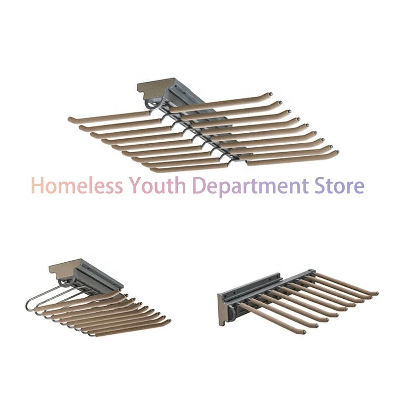 

фурнитура для гардероба, двухрядная металлическая вешалка для брюк, установленная на верхней части вешалок с обеих сторон.