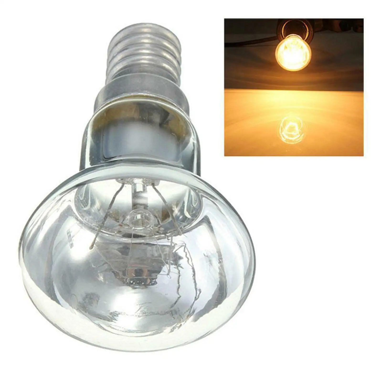 Clear Edison Bulb E14 Light Holder R39 Reflector Spot Light Bulb Lava Lamp 30W Incandescent Filament Lamp For Bedroom Office