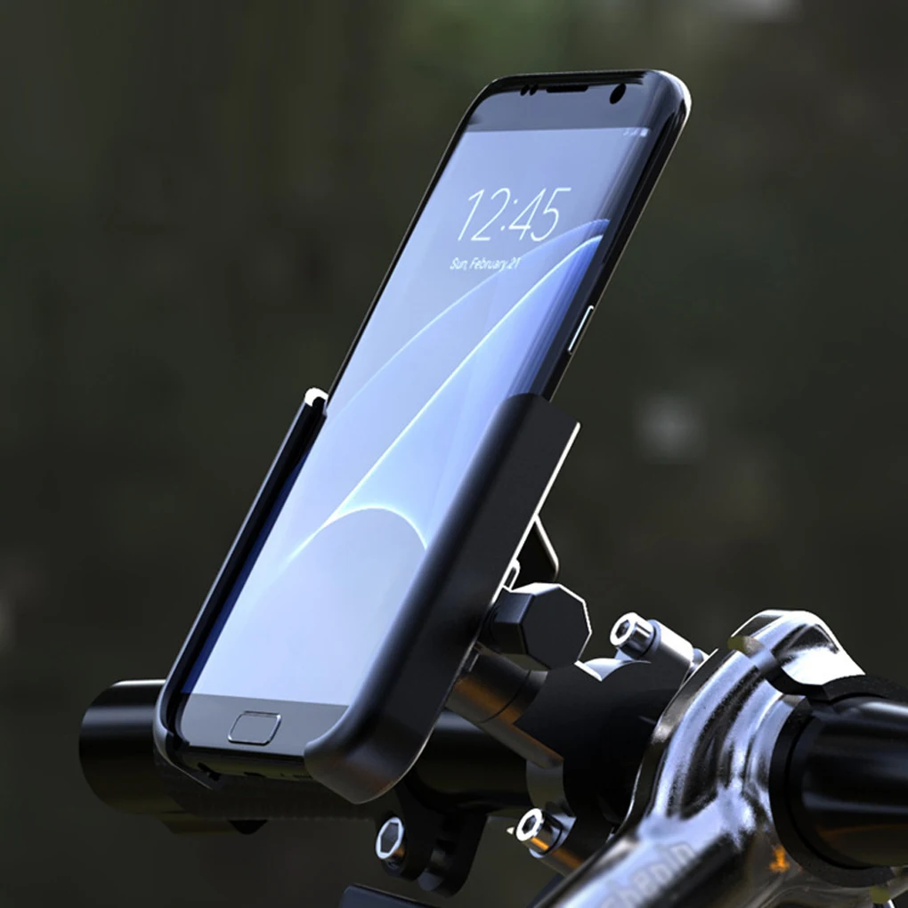 Mountain Bike Shockproof Phone Holder Scooter Motorcycle Aluminum Alloy Smartphone Bracket Stand Cradle Cellphone Handlebar Rack