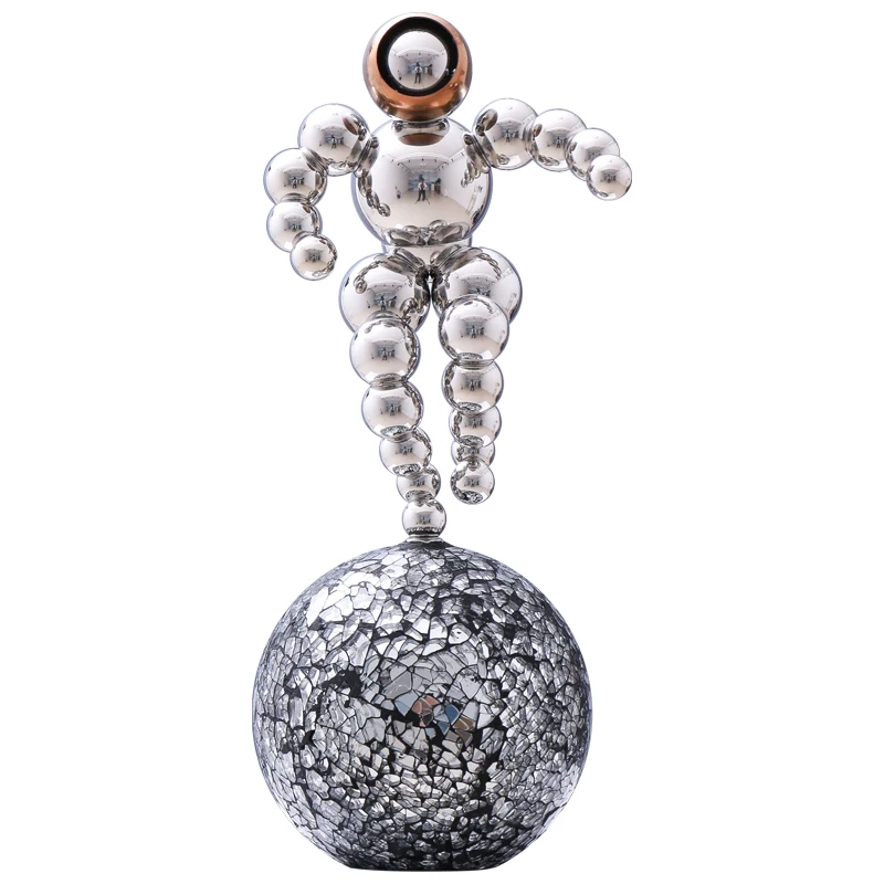 

za-Luxurious Stainless Steel Astronaut Sculpture Abstract Industrial Design for Office Home Decor Birthday Celebrations Metal%