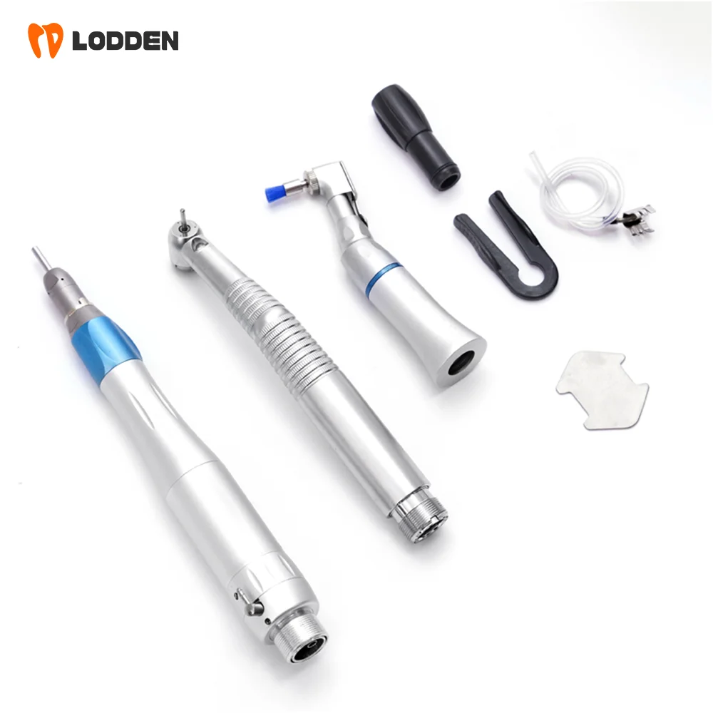 Dental High and Low Speed Handpiece Kit LED Generator 1:1 Air Motor Contra Angle Straight Handpiece Set 2/4 Hole L905