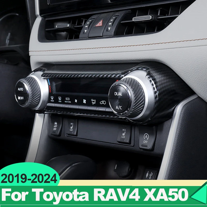 For Toyota RAV4 XA50 2019 2020 2021 2022 2023 2024 RAV 4 Hybrid Car Air Conditioning Knobs Control Panel Fan Speed Button Cover