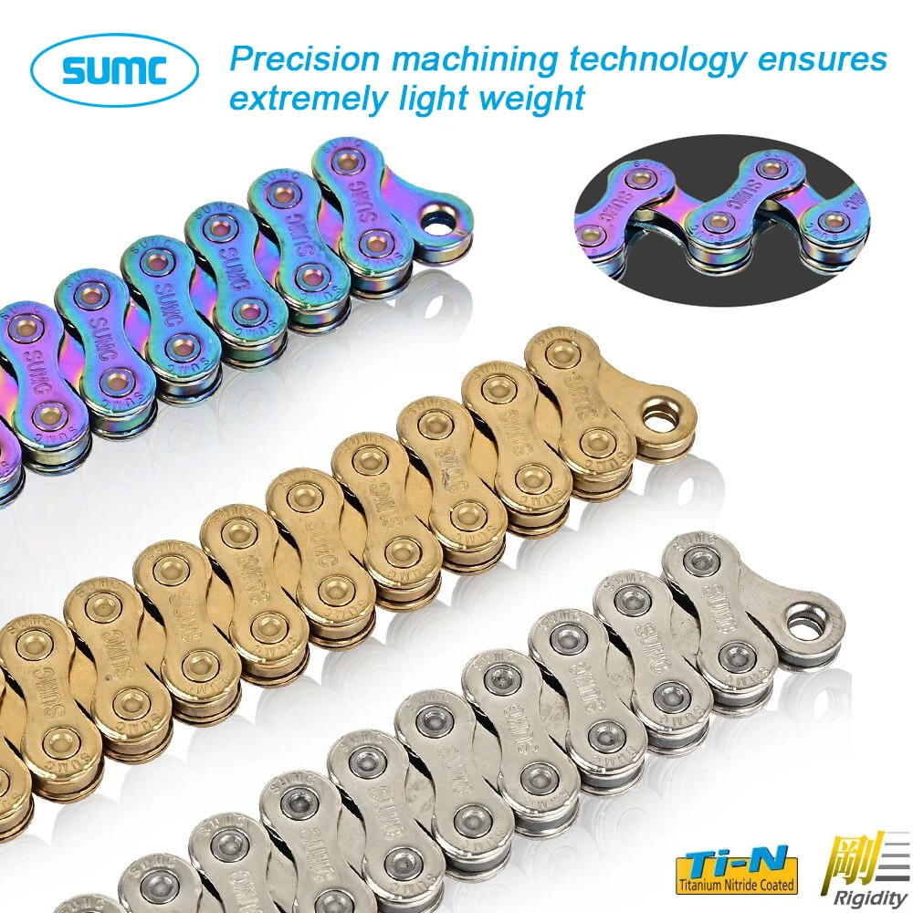 SUMC 13 Speed MTB Road Bike Chain 126L SX13 Original Box 13V Bicycle Chain with missinglink Compatible with Shimano SRAM