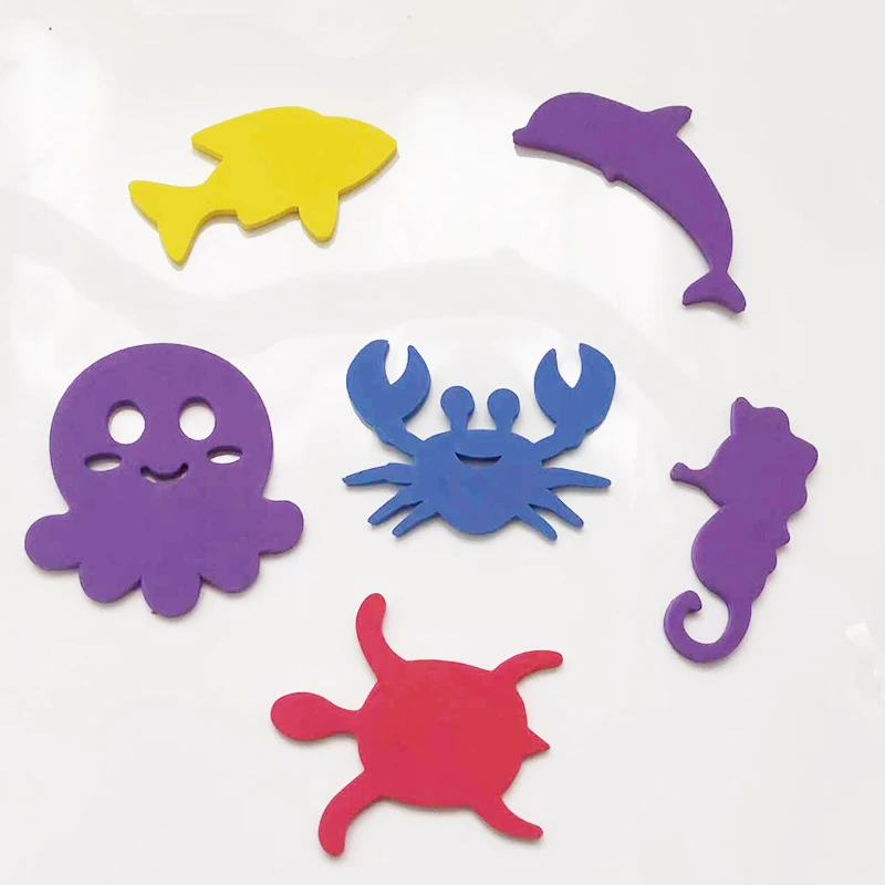 30 pz/set giocattoli da bagno per bambini vasca da bagno giocattoli da bagno animali forma auto Puzzle 3D EVA bambini giocattoli per l'acqua del bambino per il giocattolo educativo precoce