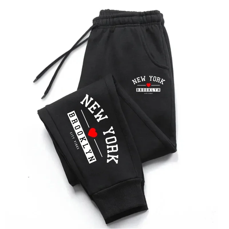 

2025 Spring and Autumn New Y2K Dark Fashion Letter Print Loose Men's and Women's Lace-Up Sports Pants and Sweatpants