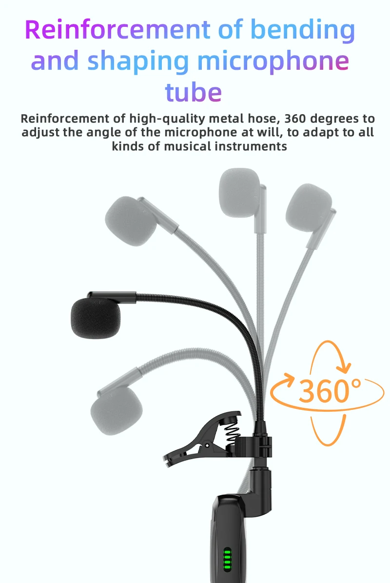 

Беспроводной акустический микрофон JAMJUM WS-MIC2 для саксофона, HD качество звука