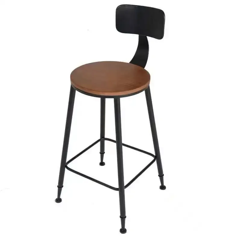 

Wrought Iron Bar Chair High Stool Bar Chair Home Backrest Counter High Stool Simple Front Desk High Table