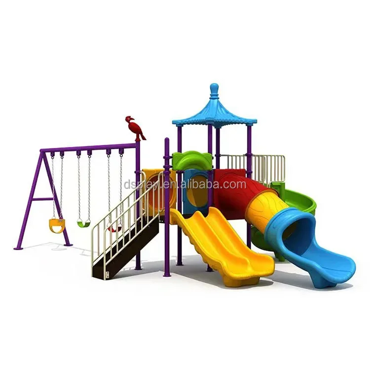 New style plastic swing and slide swing sets playground outdoor kids swing garden