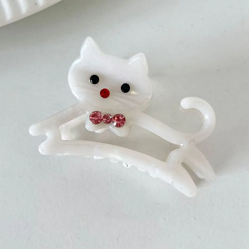 

Creative Acetic Acid Acetate Animal Cat Hair Claw Cartoon Y2k Rhinestone Hair Clip Diamond Hollow Shark Clip Daily
