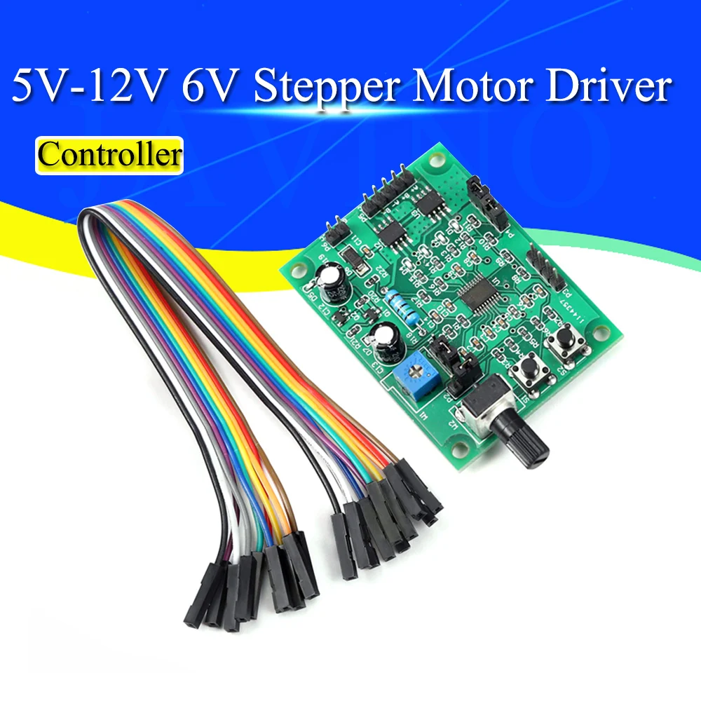 Sterownik silnika krokowego DC 5V-12V 6V Mini 2-fazowy 4-przewodowy 4-fazowy 5-przewodowy wielofunkcyjny moduł kontrolera prędkości silnika krokowego
