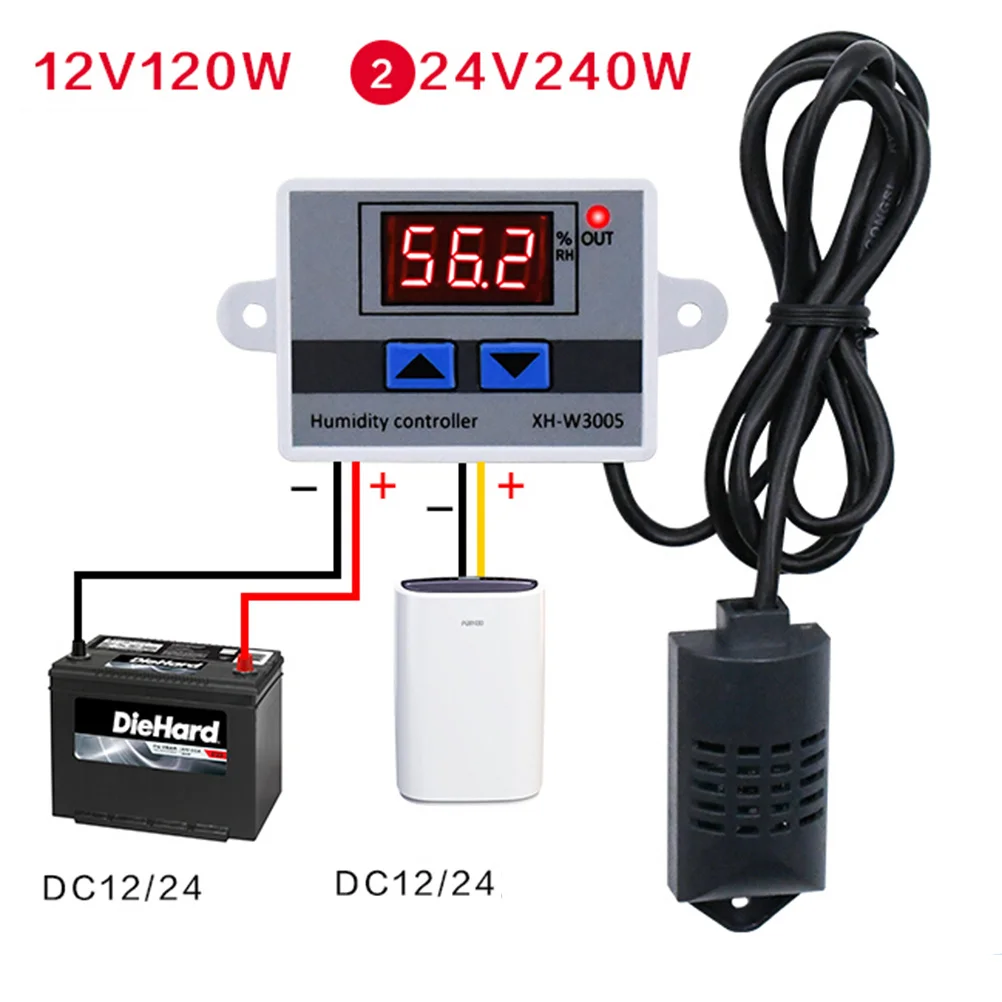 

Digital Display Humidity Controller 12V High Precision Stable Chip Industrial Control Panel Embedded Installation Humidity
