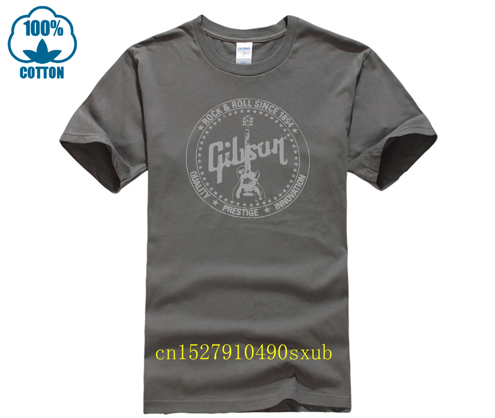 Guitar Gibson T Shirt Summer Men Short Sleeve Cotton Tshirts Gibson Les Paul Man Tops Tee