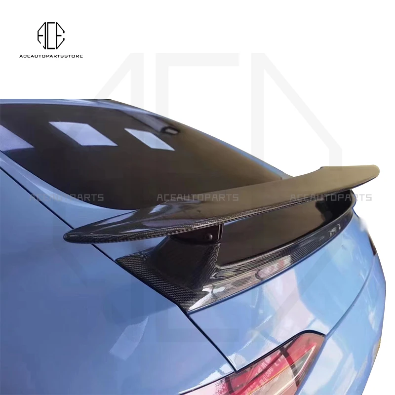 Double Layers Carbon Fiber Trunk Wing Rear Spoiler For Mercedes Benz AMG GT50 GT53 GT63 GT63S style Car Body Kit 2019-Up