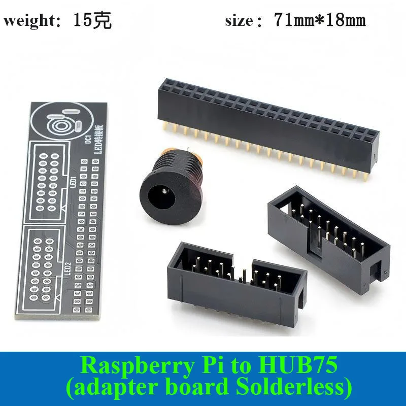 GPIO To HUB75 Adapter Board Raspberry Pi GPIO Driver Module RGB LED Matrix Display Screen Control Diy Electro Display