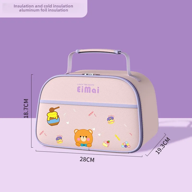 

Cartoon bear Thermal Lunch Bags For Children With Free Shipping Kids Girls Storage Banto Lunchbox Food Bag Insulation Bags