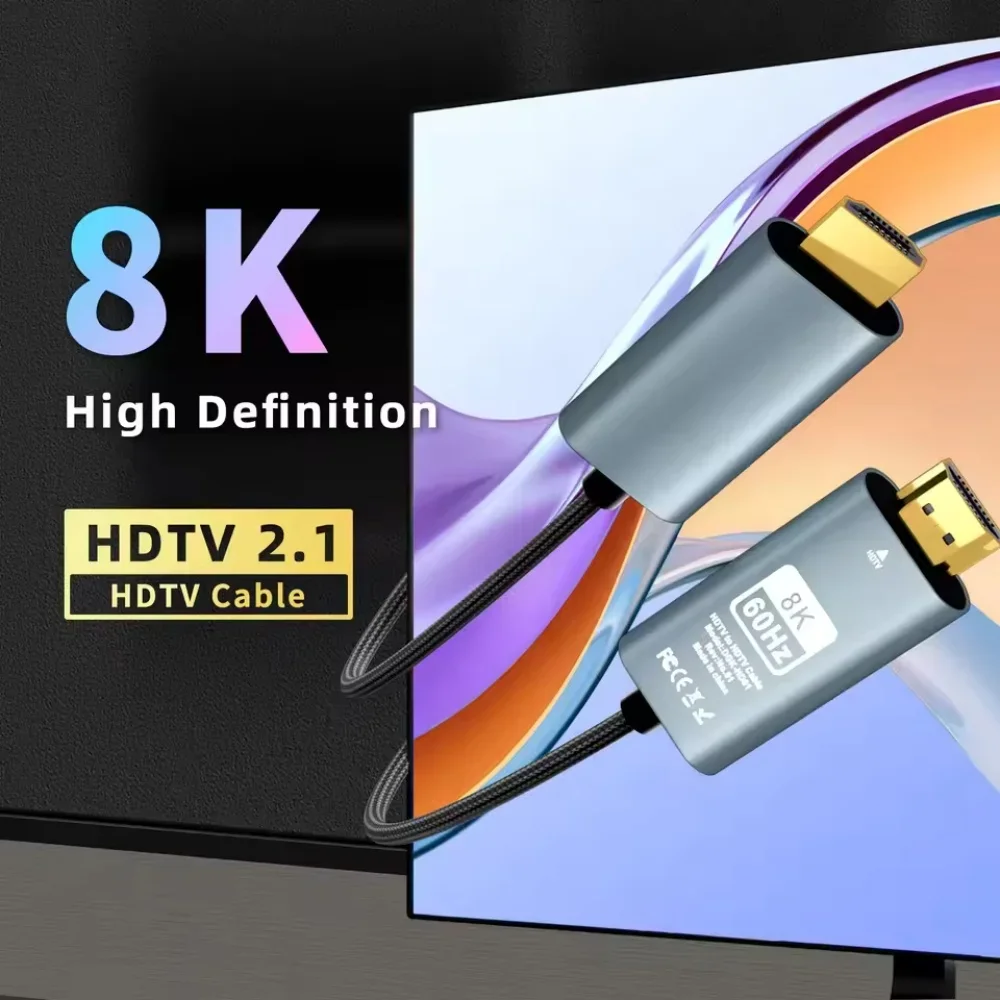 8K 2M Cable Fiber Optical Displayport 8K60Hz 4K120Hz Cable DynamicOptical Gaming HD Cable Extension Male to Male Plug Cable