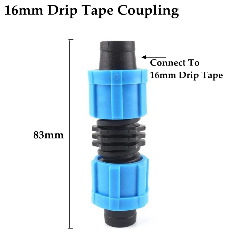 灌漑テープ5個16mm,tエルボーコネクタ,プラグ修理ジョイント,農業用節水灌漑ホースナットコネクタ