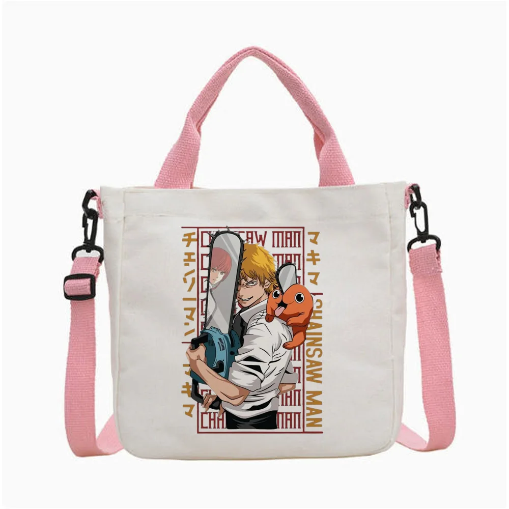 Chainsaw Man tote bag einkaufstasche personnalisable grocery foldable sac cabas femme