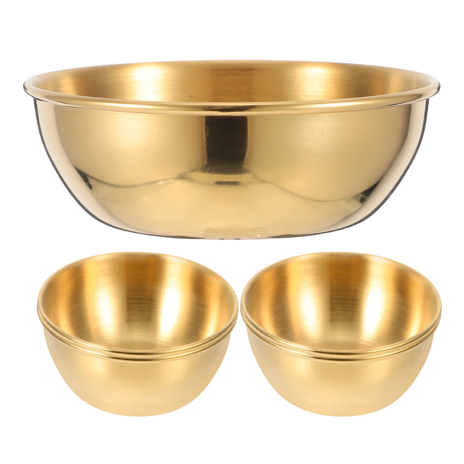 

5pcs Stainless Steel Sauce Dishes Round Appetizer Serving Plates For Condiments Seasoning Bowl Dessert Soup Home Restaurant Use