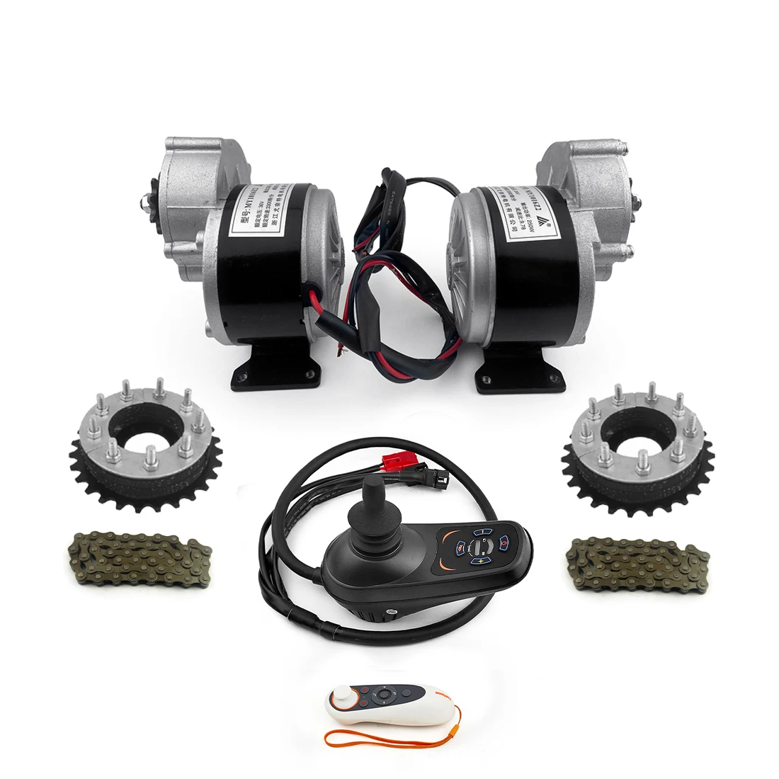 

L-faster 24V 500W Motor Left Right Dual Drive Conversion Kit Hand Joystick Controller for 24" Spokes Electric Bike
