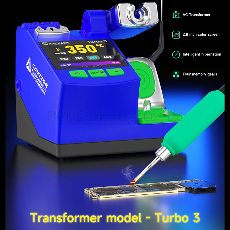 

MECHANIC Turbo3 Precision Nano Soldering Station Smart Hibernate Apply 210/245/115 Heating Element Repair Welding Electric Iron